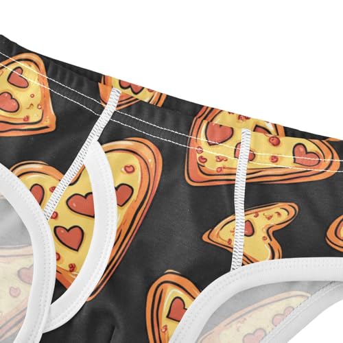 Wusikd Pizza Slices Boys' Underwear Cotton Heart Boys Briefs Soft Toddler Underwear 2T4