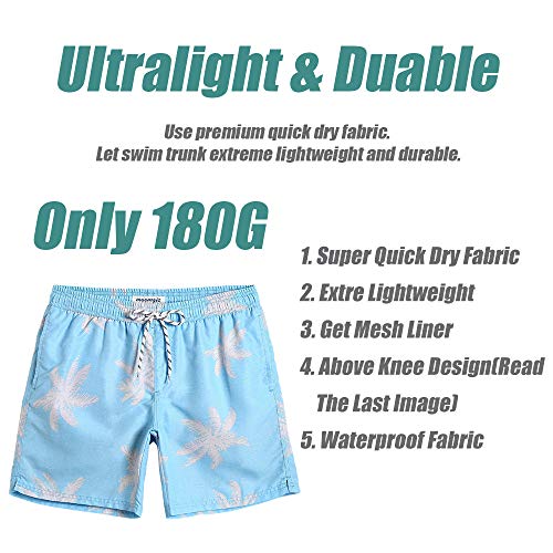 MaaMgic Mens Palm Tree Swim Trunks Bathing Suits Board Shorts Swimming Shorts