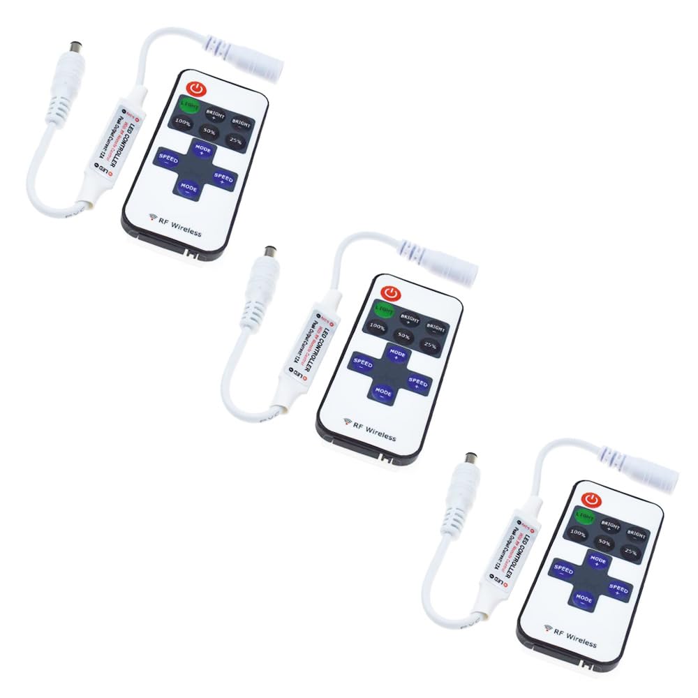 Reland Sun 3PCS 11 key monochrome controller single channel dimming LED light strip controller