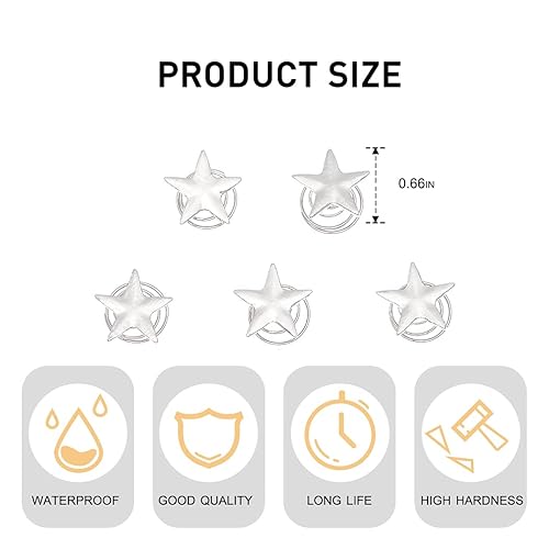 Miniatura 6 de Unicra Horquillas doradas para el cabello, diseño de estrella, para novia, accesorios para el cabello de boda, para mujeres y niñas, paquete de 5