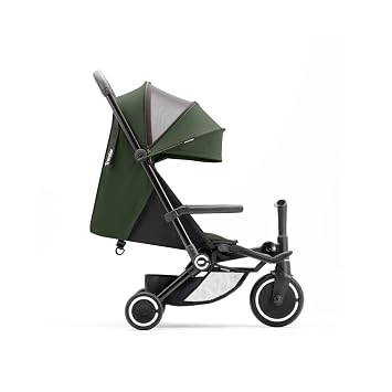Smartrike Traveler Travel Stroller for Toddlers - Lightweight, Foldable & Compact Stroller with Near-Flat Recline, Forest Green