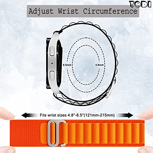 Image of YODI Nylon G-Hook Watch Strap Band for Redmi Watch 5 Lite Smartwatch Only Straps Accessories for Men and Women (ALPINE-ORANGE)