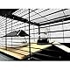 Little Friends Grosvenor Rat and Hamster Cage with Wooden Shelf and Ladder, Large, 78 x 48 x 36 cm, Black