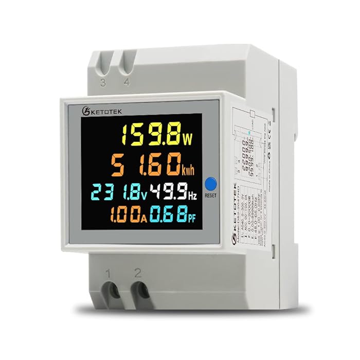 Buy KETOTEK Single Phase Energy Meter Din Rail Electricity Usage