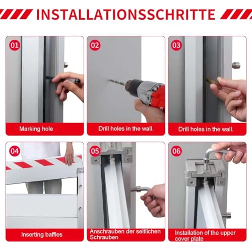 Barrera anti inundaciones de aluminio L 175cm, defensa hermética para puertas y garajes 7