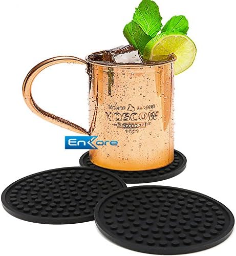 Coasters For Drinks 4 Pack - Deep Tray Design Keep Water Or Stain OFF Your Table, Suitable To All Furniture Types Like Wood, Stone, Metal
