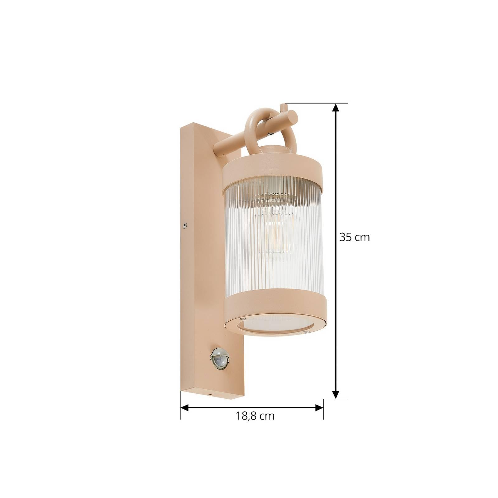Lindby Yrene (nowoczesny) kinkiet zewnętrzny w kolorze białym z aluminium (1 płomień, E27) lampa zewnętrzna / fasada dom taras i balkon