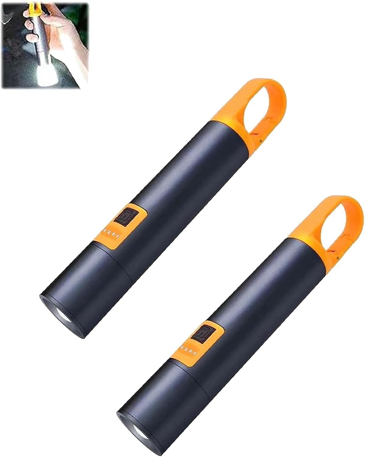 S18 Flashlight, Multifunctional Aluminum Alloy Outdoor Camping Bright Flashlight, USB Charging, P50 Strong Light, Emergency Power Bank, Retractable Zoom Flashlight