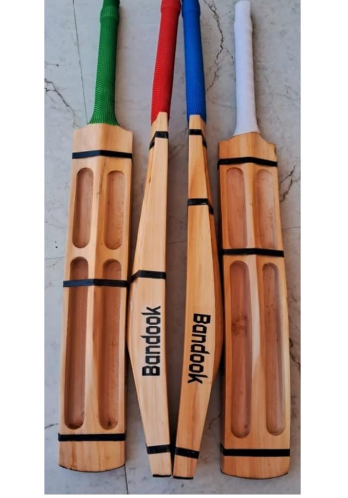 TR Sports BANDOOK Double Blade Hard Tennis Kashmir Willow Cricket Bats Full Size for Men and Women-image-32