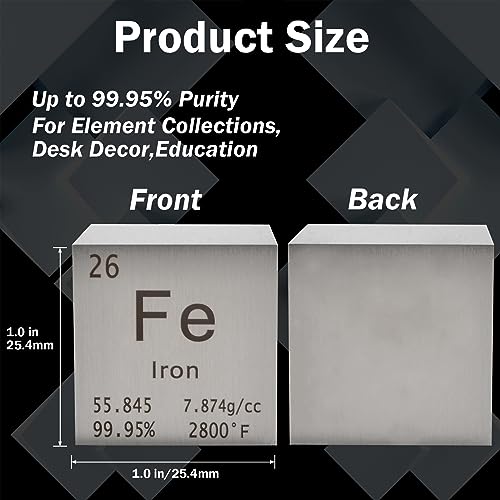 Pfcke PSK-TEI Iron Cube Metal Density Cubes Pure Metal High Density Element Cube thumb #1