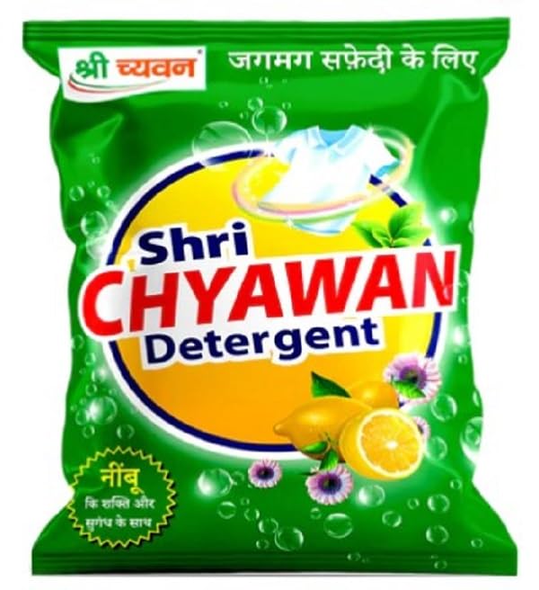 Shri Chyawan Detergent Powder- 1 kg |Lemon extracts | helps remove the toughest and darkest of stains on clothes & Dissolves Easily |Pleasing Fragrance|