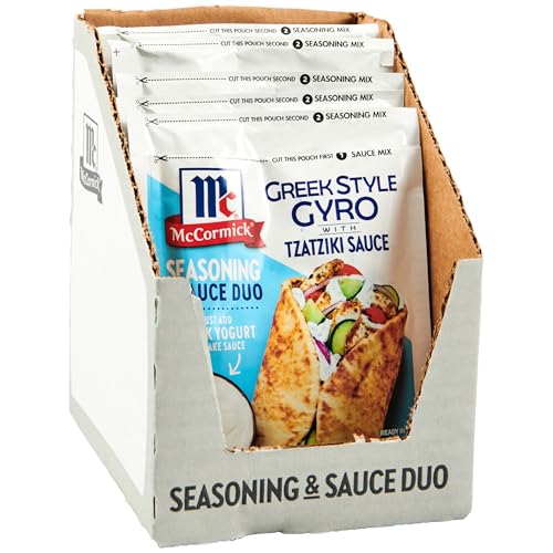 McCormick Greek Style Gyro Seasoning with Tzatziki Sauce Mix, 1.5 oz (Pack of 6)