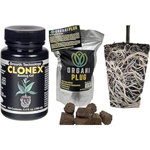 Clonex Rooting Gel 100ml with VPS OrganiPlug Hydroponic Seed Starter Plugs 50 Pack – Bundle