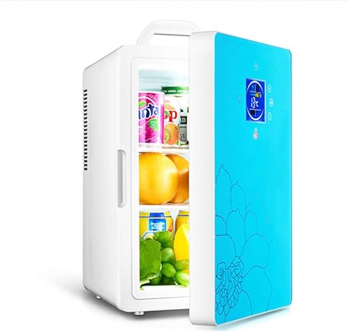 SYKSOL GUANGMING - Mini refrigerador, mini refrigerador LED y calentador con termostato digital y temperatura de control, refrigerador compacto