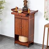 HDZNDH Buddhistische Altar-Buddha-Nischen, Meditationsaltar Und Gebetsaltar,Statuenständer, Bambus Buddha Altar Ausstellungssockel, Für Meditation, Heimbüro, Buddhistischer Altarbedarf, Tribut-Buddha