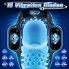 amiufans Masturbieren für Männer Ei Masturbatoren, 4 IN 1 Sex Spielzeug für die Männer Penis Vibrator Trainer, APP Masturbator Eichel Stimulator Vibratorensets Sexspielzeug #2