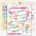 Potty Chart for Girls with Stickers - Reward Chart Cat Mermaid Print - Toddler Sticker Chart for Potty Training - Good Behavior Chart for Kids Baby Daughter - Train to Poop - by Central 23