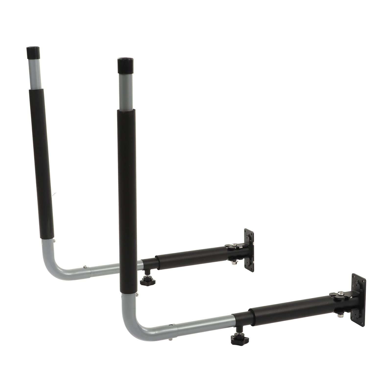 Jeanoko Bastidores de Almacenamiento para Kayak de Alta Resistencia con Protección de Espuma EVA para Uso en Interiores y Exteriores, Colgador de Montaje en Pared de Aleación de Aluminio para 2 Kayaks