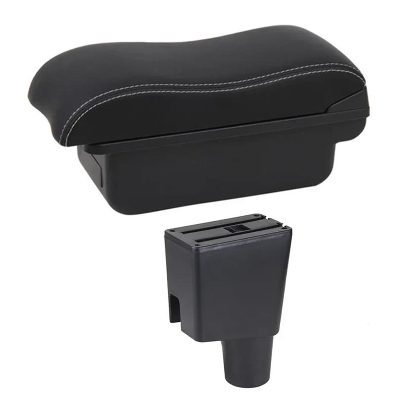 Dtsgcx B2 White Line Car Armrest Box Modification Leather Center Console Storage Accessories For Kia For Morning For Picanto(B2 White Line)