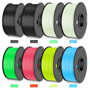 Tecbears PETG Świecący Filament 3D 8x250g