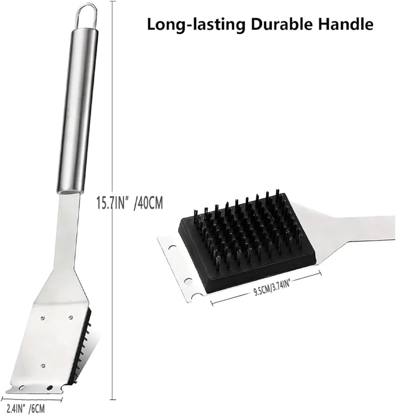 Grill Brush and Scraper, Wire BBQ Grill Brush for Outdoor Grill,16.5” Cleaning BBQ Accessories, Safe Cleaner Brush(1set)