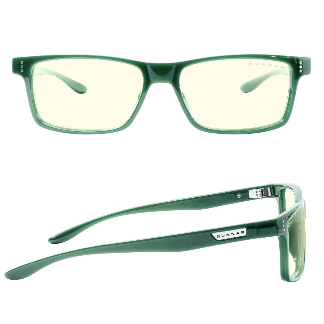 Gunnar Blaulichtfilter-Brille - Vertex - Moss - Clear | Computer-/Gaming-Brille - Vertex - Moss - Clear - 35 % Blaulicht- & 100 % UV-Schutz - Patentierte Technologie