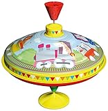 blecheisenbahn spur 0 bing Motiv: Tierzug Bolz 52366 - Brummkreisel Zug, Ø 19 cm, Schwungkreisel aus Blech, Musikkreisel erzeugt mehrstimmige Töne, Spielzeugkreisel für Kinder ab 1,5 Jahre, Blechkreisel aus Metall mit lustigen Tierzug Motiv