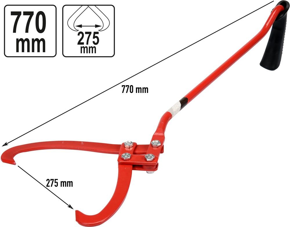 Pince de levage Yato - Pince de levage manuelle en bois - Différentes tailles - Longueur : 770 mm - Ouverture maximale : 275 mm