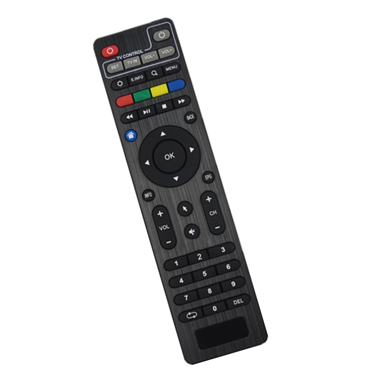 Controlador de TV amigable con la familia, con textura, ergonómico, universal, diseño de cobertura de señales para varios modelos, control remoto ergonómico de televisores