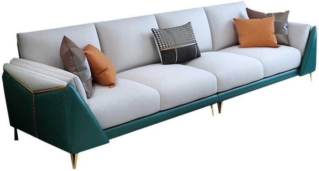 Sponge Four Seat Sofa Living Room Home Furniture Set Combination Leather Armchair