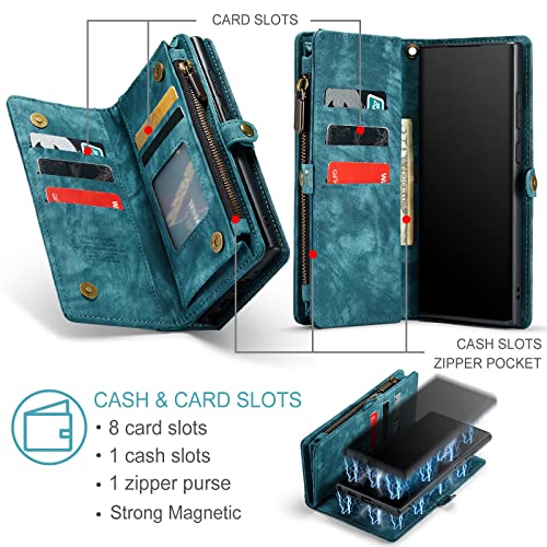 Asuwish Phone Case For Samsung Galaxy Note 20 Ultra Glaxay Note20 Plus 5G Zipper Wallet Cover With Screen Protector And Flip Card Holder Cell Gaxaly Notes 20Ultra Note20+ U + 20+ Twenty Not S20 Blue #TOP2