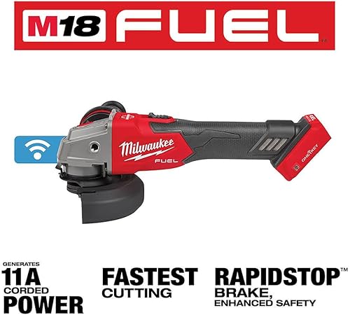 Miniatura 2 de Milwaukee 2883-20 M18 FUEL - Amoladora de freno inalámbrica de iones de litio de 4-1/2 pulgadas / 5 pulgadas con interruptor deslizante de bloqueo