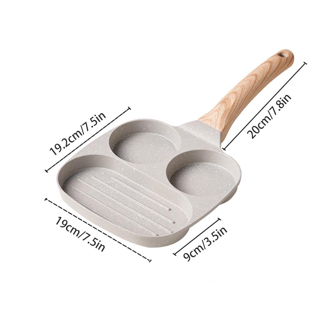 Patelnie Woki i patelnie do smażenia 7,5" Patelnia z powłoką granitową zapobiegającą przywieraniu, bez PFAS, bez PFOA, zdrowa patelnia do omletów, do kuchenek gazowych i