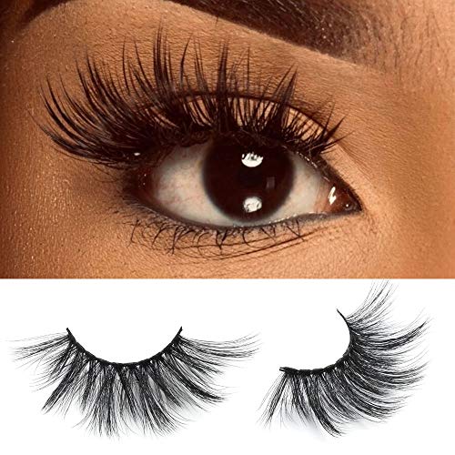 Kisslily 8 Pairs 25mm 3D Faux Mink Lashes Pack Fluffy Thick Dramatics Lashes Long Bushy Type False Eyelashes Fluffy Thic