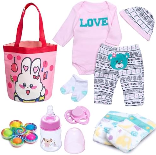 Reborn Baby Dolls Clothes Girl Outfit, Baby Doll Accessories 10 P...