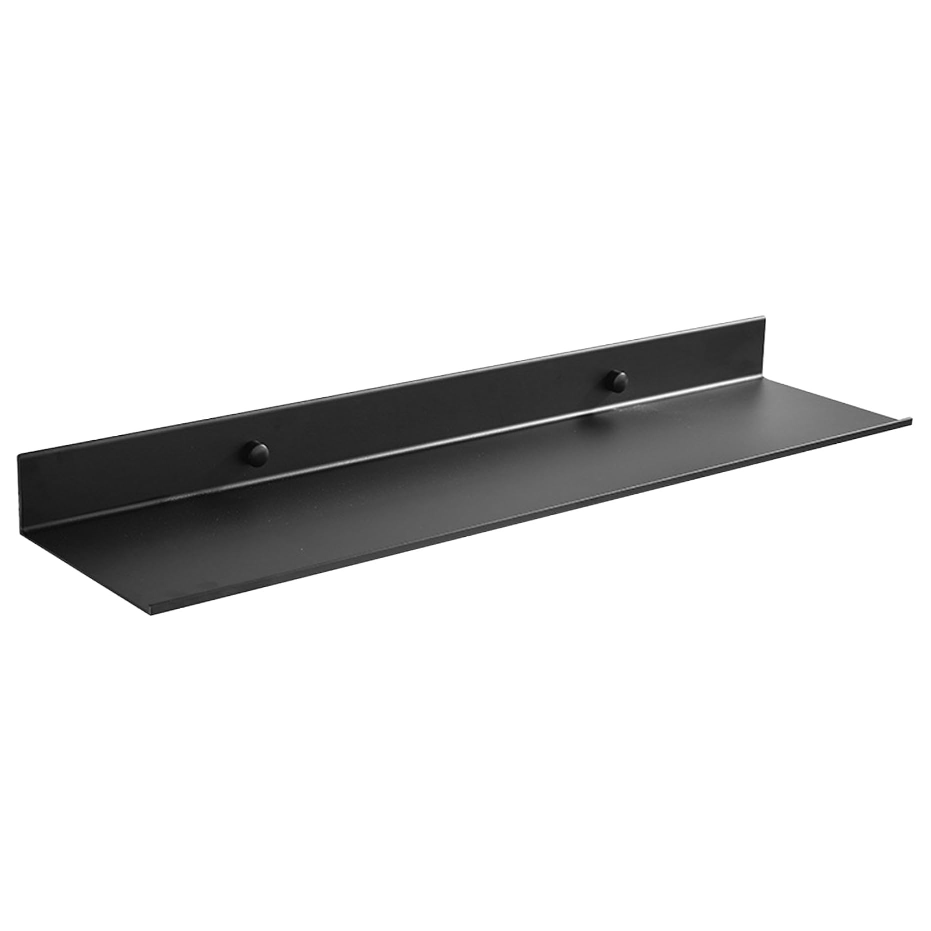 Ngbbby Black Shelves for Wall 19.7x4.7x1.6 Inch Floating Shelves No Drilling Aluminum Alloy for Living Room