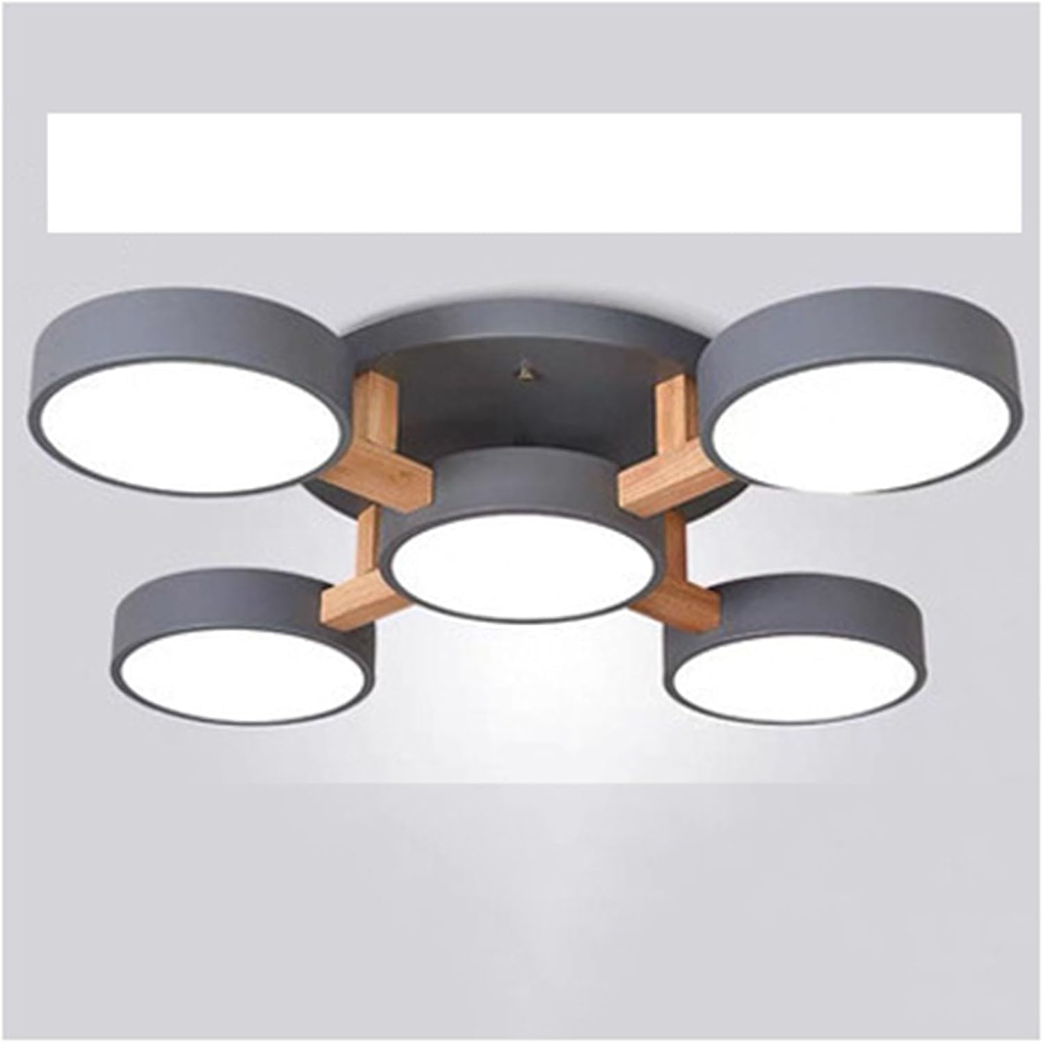 Drewniana Lampa ściemnialna Stół Jadalny, Lampa Do Sypialni W Stylu Rustykalnym, Dekoracja Sufitu W Sypialni, Lampa Sufitowa Led, Nowoczesny żyrandol W Stylu Vintage, Grey, 5 heads