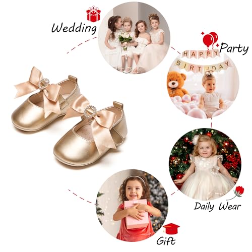 Image of PHIRAMIN Toddler Girl Mary Jane Dress Shoes-Little Girl School Uniform Shoes for Wedding Party