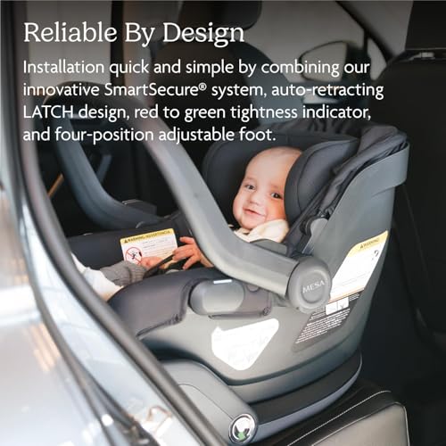 Image of UPPAbaby Mesa V3 Infant Car Seat - Easy Installation + SmartSecure Technology - Attaches to Stroller | Base + Infant Insert Included - Ada (Sandstone)