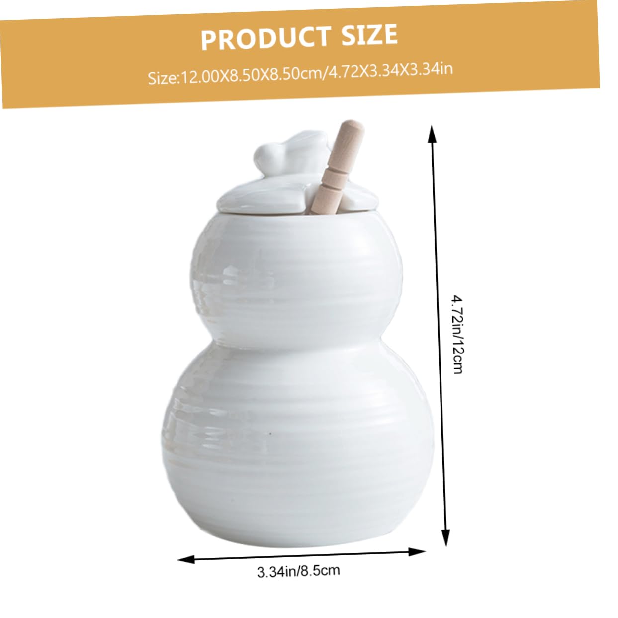Ciieeo 1 Set Practical Honey Container Elegant Ceramic Honey Pot with Spoon Multi Functional Storage for Home Bakery Supermarket Jam Seasoning