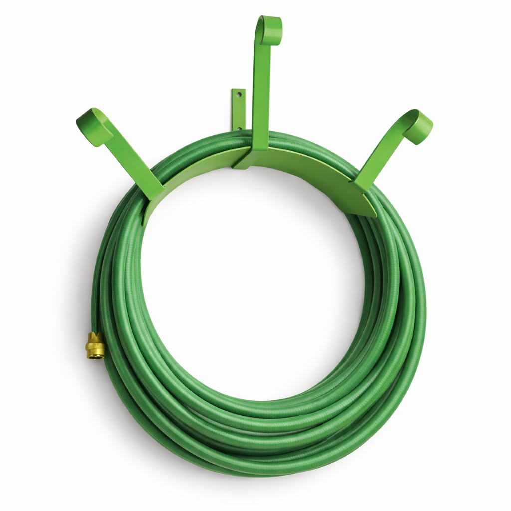 Heavy Duty Garden Hose Hanger Wall Mount | Metal Water Pipe Holder Stand for Outdoor Tap | Rust Proof Powder Coated Iron | Easy Install Hose Organizer for Home, Lawn & Balcony (Green)-image-48