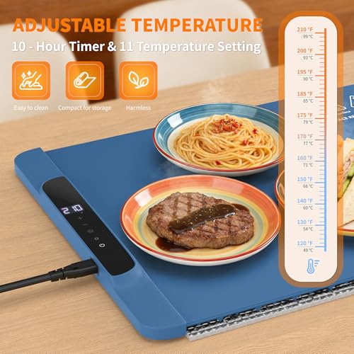 HOTEAGLE Food Warming Mat with Heat Resistant Pad for Family Dinner 26"x15" - image 5