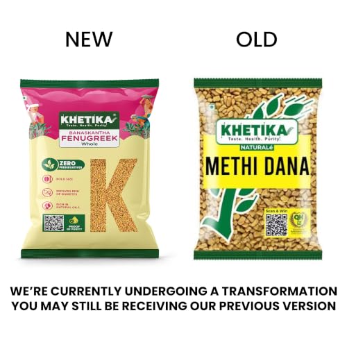 Image of Khetika Whole Methi Dana 200g | Banaskantha Whole Fenugreek Seeds | Preservative free | Rich in Antioxidants.