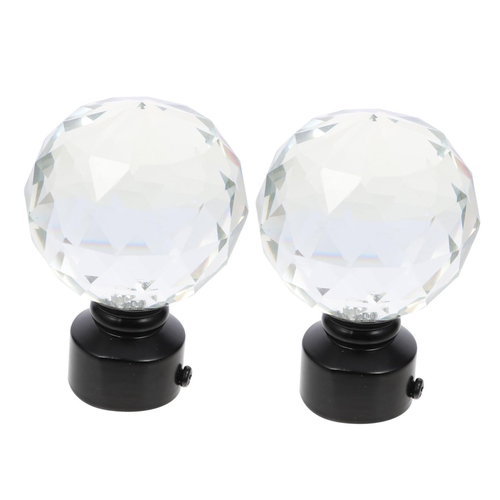 Toyvian Lot de 2 Embouts pour Tringle à Rideaux Noirs en Fer, Accessoires Décoratifs pour Tringles de Fenêtre, Finition Élégante pour Chambre et Salon