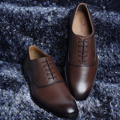 Image of LOUIS STITCH Men's Derby Formal Shoes| Handmade Italian Leather Shoes for Men (LSEUPLDY)