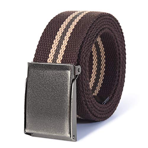 Image of Mile High Life Canvas Web Belt | Cut to Fit Up to 52 inch | Flip-Top Matte Silver Nickel Buckle 12 Colors