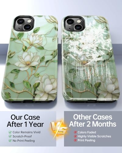 Coque silicone verte iPhone 13 antichoc vitrail magnétique - 7