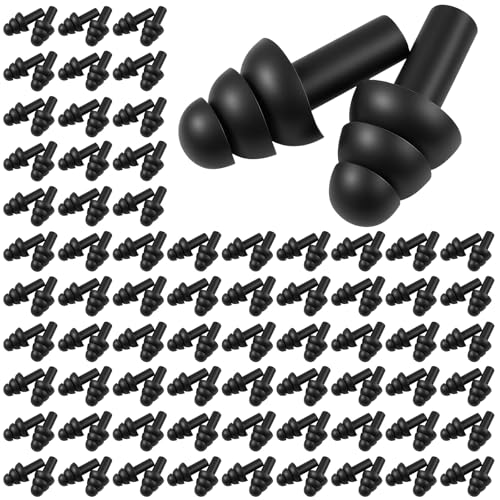 Afcabakila 200 Pairs Silicone Ear Plugs Reusable Waterproof EarPlugs Sleeping