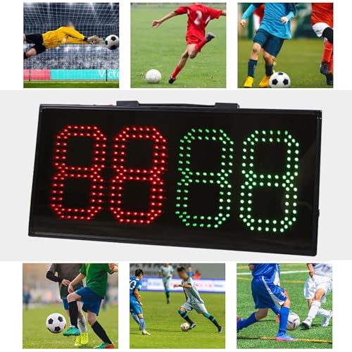 Tablero electrónico portátil de sustitución para fútbol, tablero de reemplazo LED de un solo lado para árbitros, equipo para cambios de jugadores miniatura 7