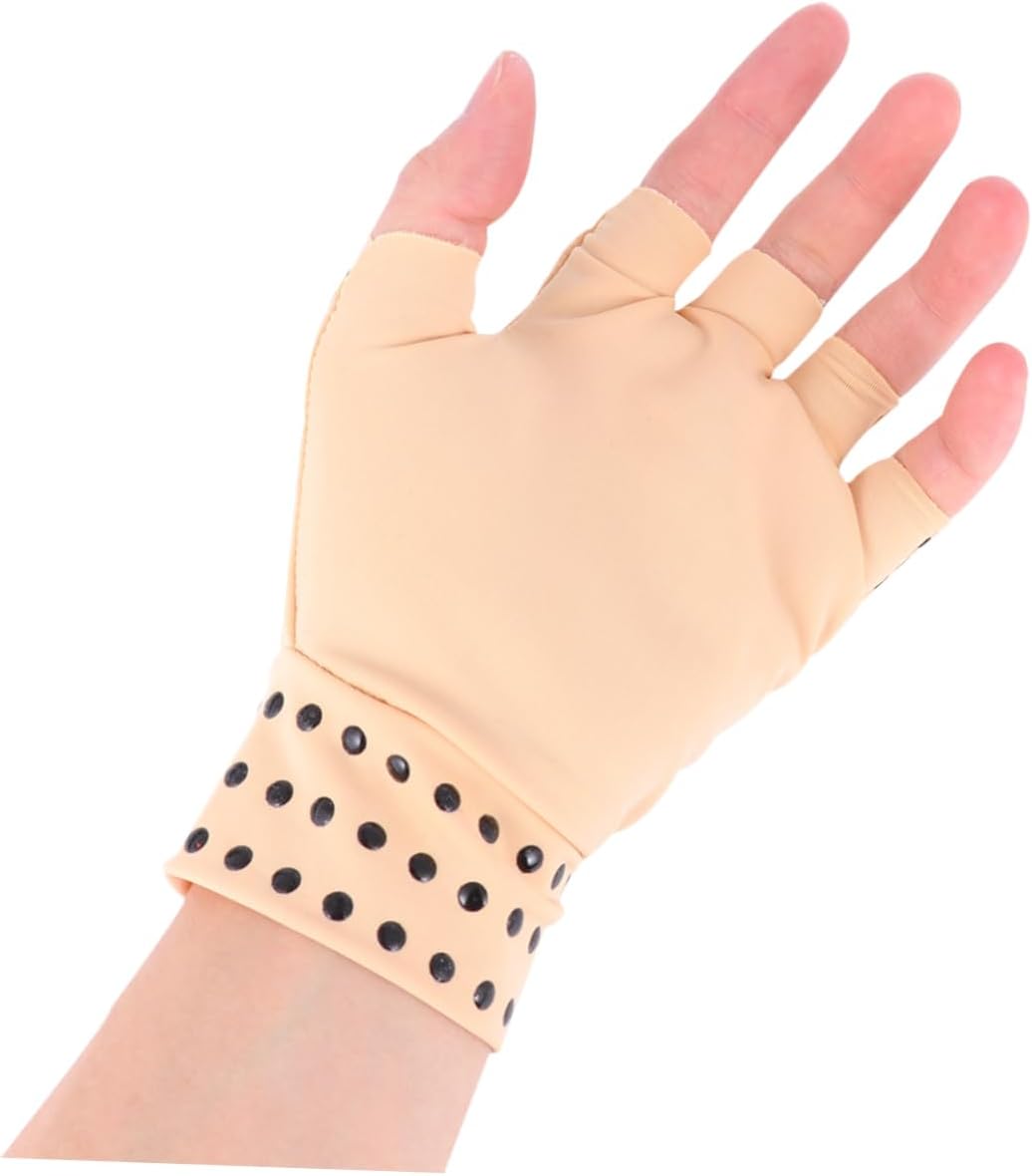 NOLITOY 1 Pair Magnetic Gloves Anti Gloves Protective for Half-finger